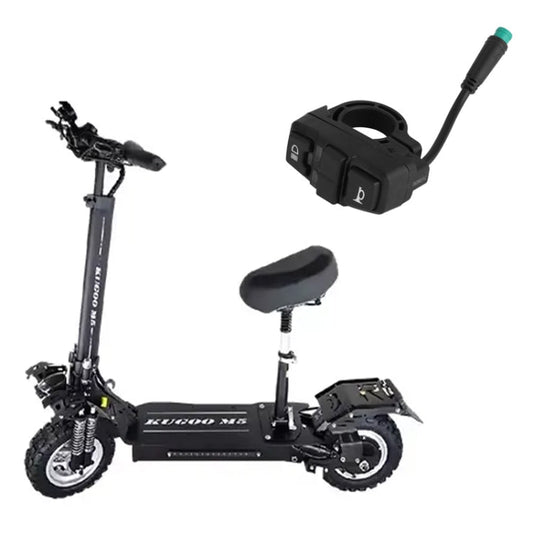 Pour KUGOO M5 AIMITE Trottinette Électrique Klaxon Phare Contrôle de Direction Interrupteur à Trois Fonctions (Noir)