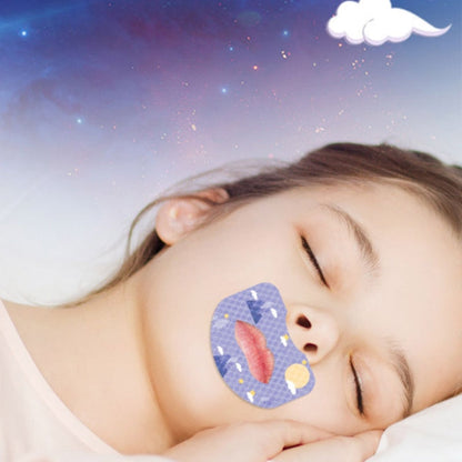 30 pièces/boîte Fawnmum Patch pour la respiration buccale la nuit, Patch anti-ronflement pour bouche fermée, Couleur : Bleu enfant
