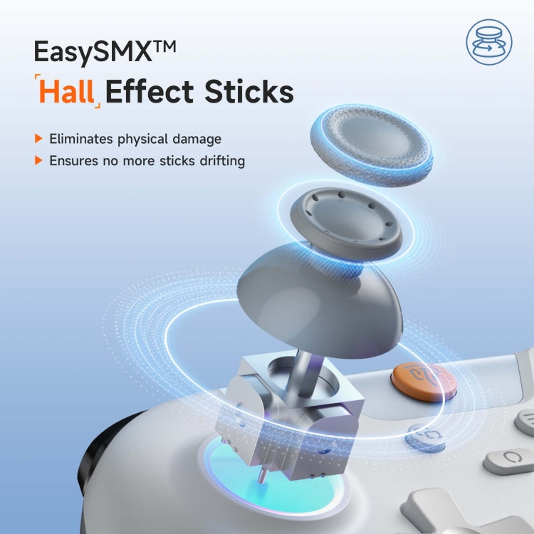 EasySMX X05 Wireless Gamepad Hall RGB Effect Controller For PC / Phone / Switch / Steam Deck(Black Pink)