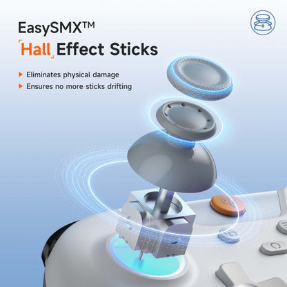 EasySMX X05 Wireless Gamepad Hall RGB Effect Controller For PC / Phone / Switch / Steam Deck(Black Pink)