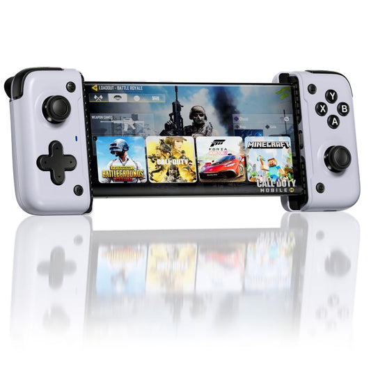 Manette de jeu mobile EasySMX M05 pour téléphones portables Type-C et iPhone 15 Series avec gâchette à effet Hall (noir et blanc)
