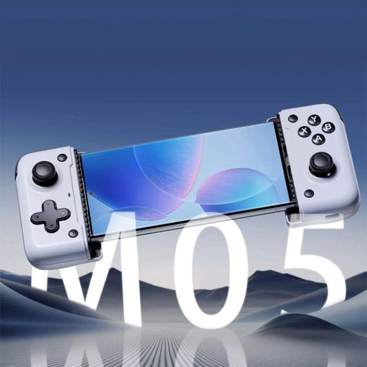 Manette de jeu mobile EasySMX M05 pour téléphones portables Type-C et iPhone 15 Series avec gâchette à effet Hall (noir et blanc)