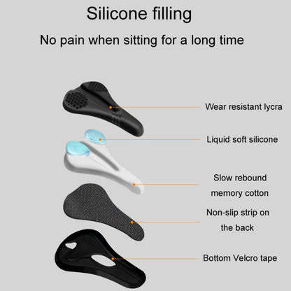 ESLNF Mountain Bike Saddle Cover Cycling Shock Absorbing Saddle Gear, Style: Round Logo