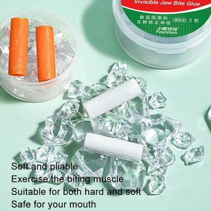 Fawnmum 2pcs /Box Handheld Hollow Cylinder Orthodontic Bite Sticks(Grape)