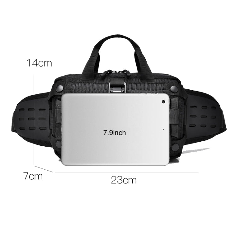WEIXIER Y9580 Men Sports Waterproof Waist Pack Outdoor Crossbody Single Shoulder Cell Phone Bag(Gray)