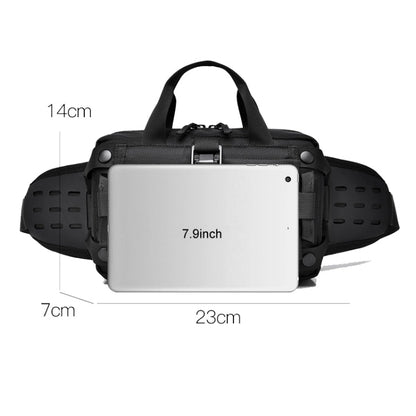 WEIXIER Y9580 Men Sports Waterproof Waist Pack Outdoor Crossbody Single Shoulder Cell Phone Bag(Gray)