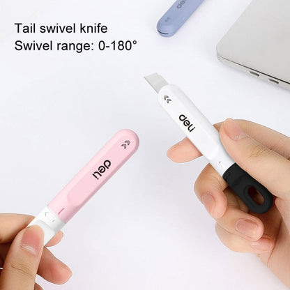 Deli DL412 Mini Small Art Knife Courier Portable Box Opener(Pink)