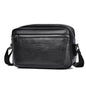 WEIXIER D523 Men Large Capacity Crossbody Single Shoulder Bag Casual PU Messenger Handbag(Black)