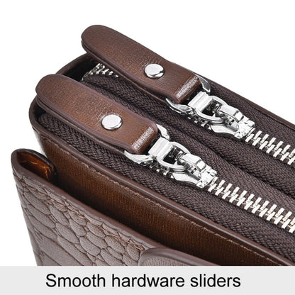 WEIXIER W129 Men Magnetic Buckle Anti-Theft Clutch Bag Large Capacity Multi-Card Wallet(Black)