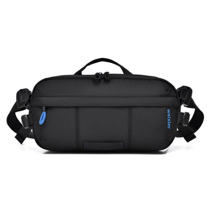 WEIXIER D512 Men Large Capacity Crossbody Chest Bag Waterproof Casual Sports Pack(Black)