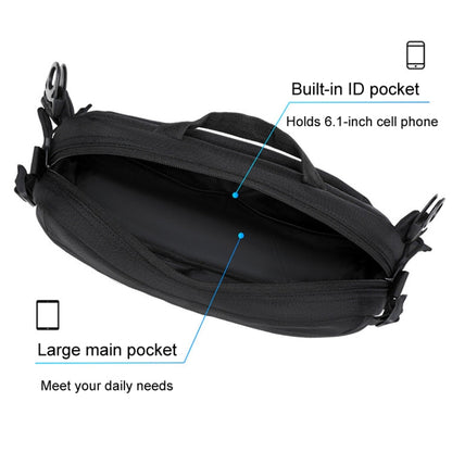 WEIXIER D512 Men Large Capacity Crossbody Chest Bag Waterproof Casual Sports Pack(Black)