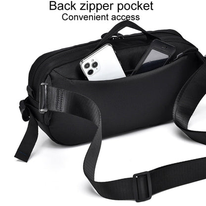WEIXIER D512 Men Large Capacity Crossbody Chest Bag Waterproof Casual Sports Pack(Black)