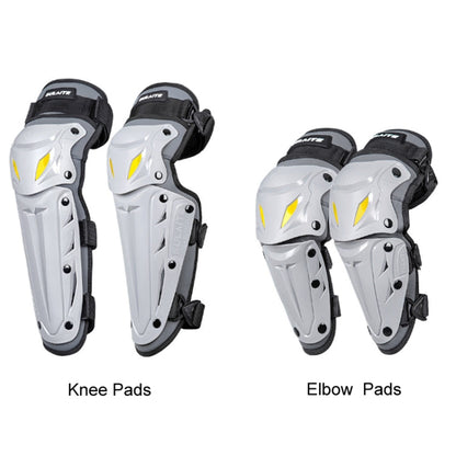 SULAITE Motorcycle Outdoor Riding Breathable Protective Equipment, Color: 2pcs /Set Knee Pads Gray