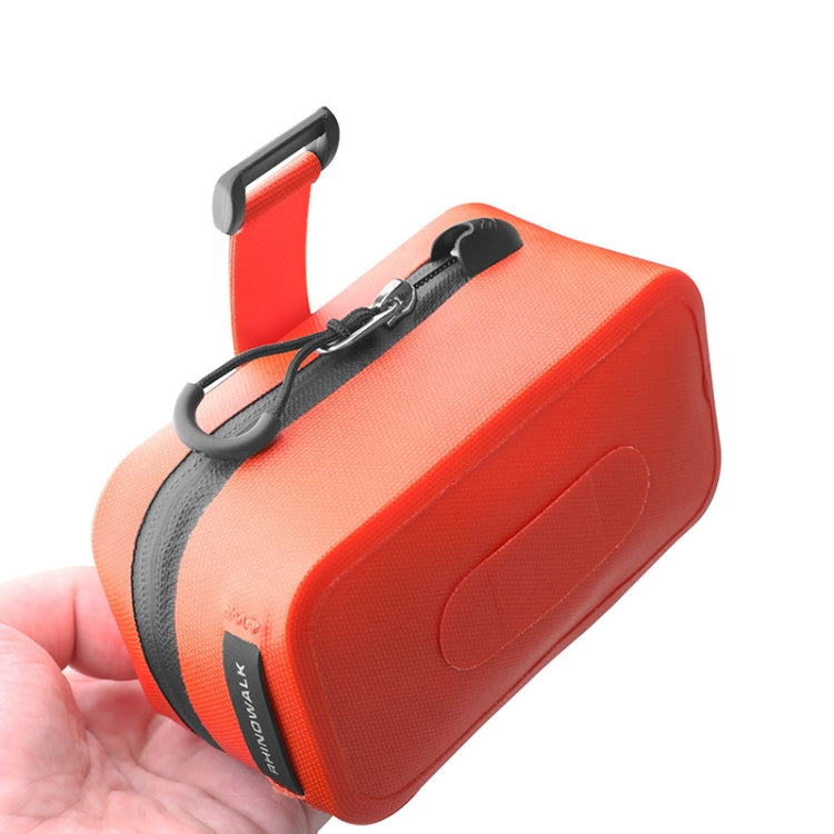 Rhinowalk RK5200 0.39L Bicycle Lightweight Waterproof Tail Bag Outdoor Cycling TPU Saddle Bag(Orange)