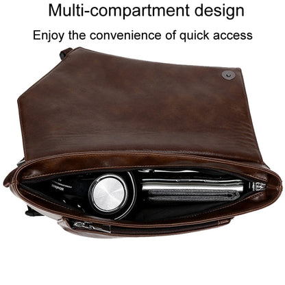 WEIXIER D515 Men Crossbody Single Shoulder Bag Large Capacity Waterproof Messenger Backpack(Black)