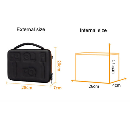 Cwatcun H91 Medium Sports Camera Case Portable Waterproof EVA Digital Camera Storage Bag(Black)