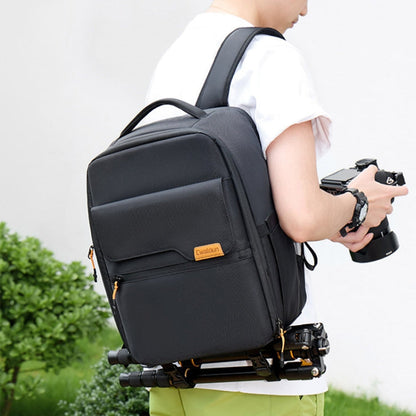 Cwatcun D93 Casual Camera Bag Waterproof Photography Bag(3.0 Small Black)