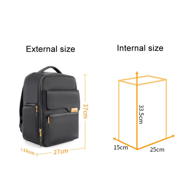 Cwatcun D93 Casual Camera Bag Waterproof Photography Bag(3.0 Small Black)