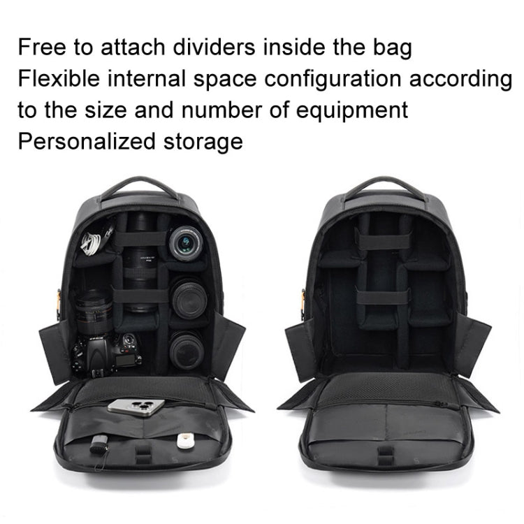 Cwatcun D93 Casual Camera Bag Waterproof Photography Bag(3.0 Small Black)