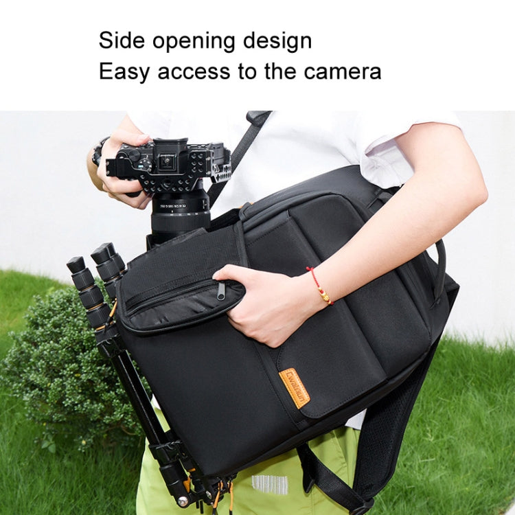 Cwatcun D93 Casual Camera Bag Waterproof Photography Bag(3.0 Small Black)
