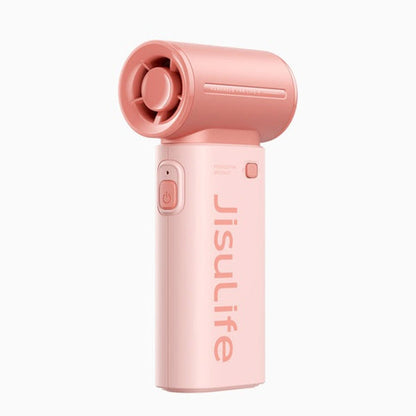 JisuLife Life9 High Speed Handheld Small Fan Mini Portable USB Rechargeable Desktop Cooling Electric Fan, Battery Capacity: 5000mAh(Pink)