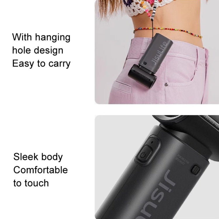 JisuLife High Speed Handheld Small Fan Mini Portable USB Rechargeable Desktop Cooling Electric Fan, Battery Capacity: 5000mAh(Black)