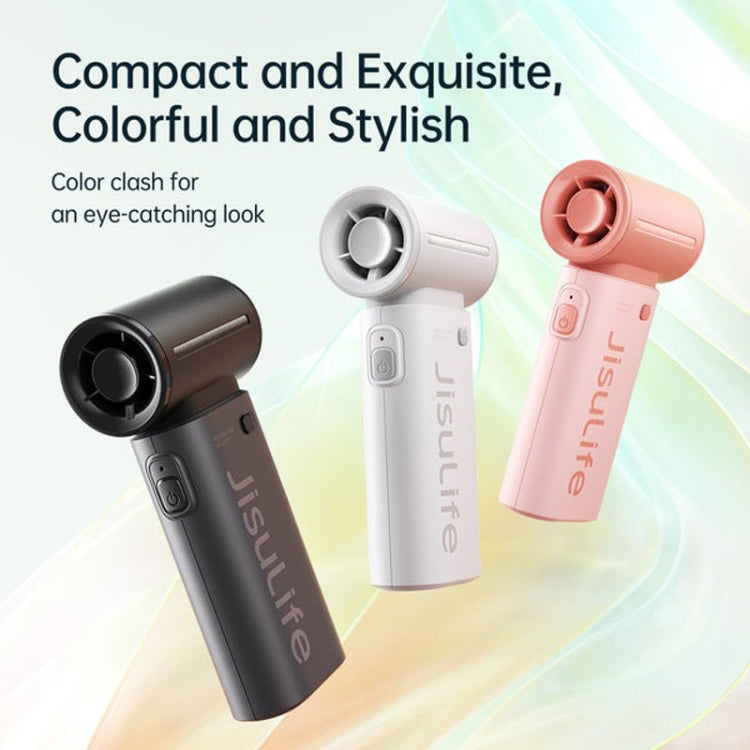 JisuLife Life9 High Speed Handheld Small Fan Mini Portable USB Rechargeable Desktop Cooling Electric Fan, Battery Capacity: 5000mAh(Black)