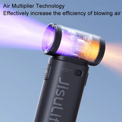 JisuLife Life9 High Speed Handheld Small Fan Mini Portable USB Rechargeable Desktop Cooling Electric Fan, Battery Capacity: 5000mAh(Black)