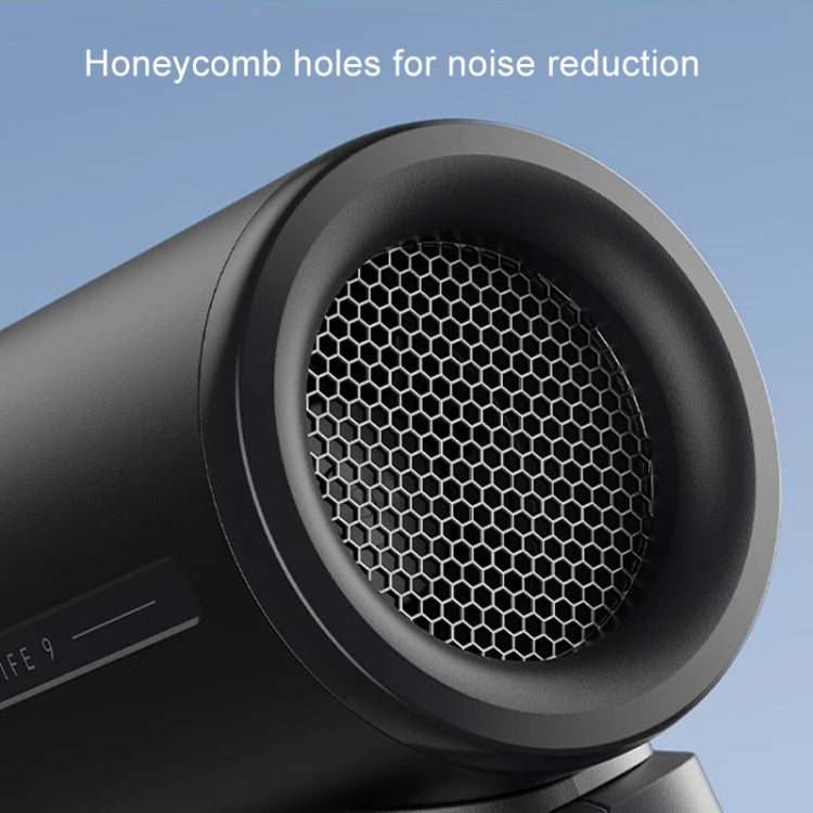 JisuLife High Speed Handheld Small Fan Mini Portable USB Rechargeable Desktop Cooling Electric Fan, Battery Capacity: 5000mAh(Black)