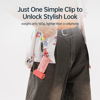 JisuLife High Speed Handheld Small Fan Mini Portable USB Rechargeable Desktop Cooling Electric Fan, Battery Capacity: 5000mAh(Black)