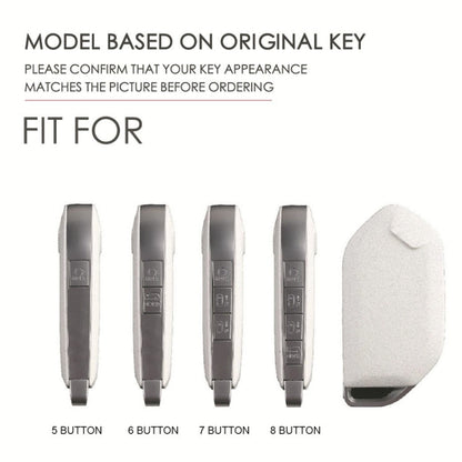 Pour Cache de protection de clé de voiture Hallmo 2024 Kia, Couleur : 5 boutons bleu