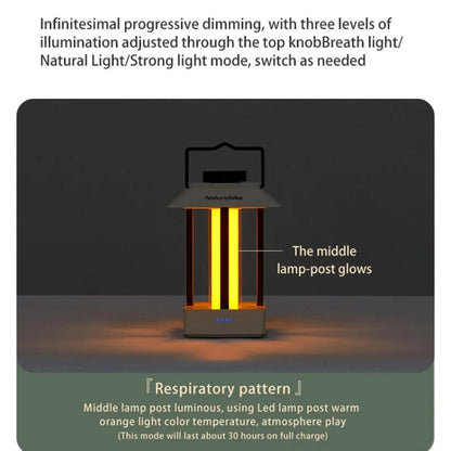 Naturehike Camping Ambient Light Outdoor Lighting Rechargeable Tent Vintage Horse Lamp(Green)