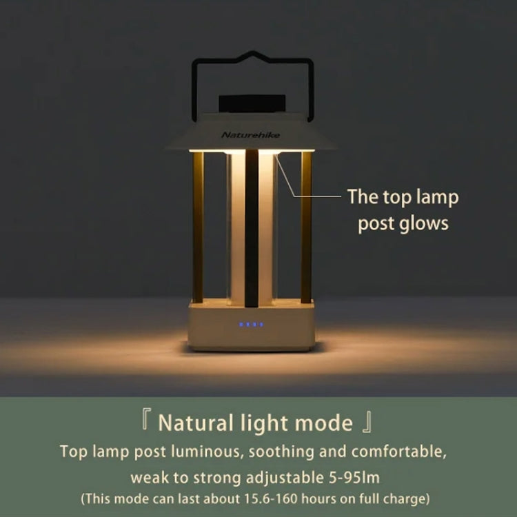 Naturehike Camping Ambient Light Outdoor Lighting Rechargeable Tent Vintage Horse Lamp(Green)