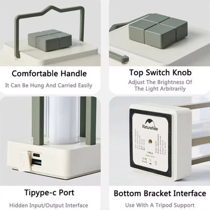 Naturehike Camping Ambient Light Outdoor Lighting Rechargeable Tent Vintage Horse Lamp(Green)