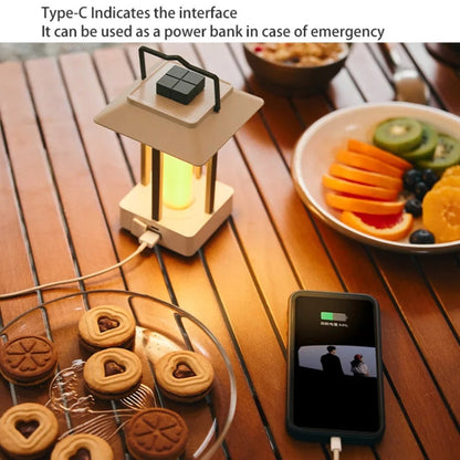 Naturehike Camping Ambient Light Outdoor Lighting Rechargeable Tent Vintage Horse Lamp(Green)