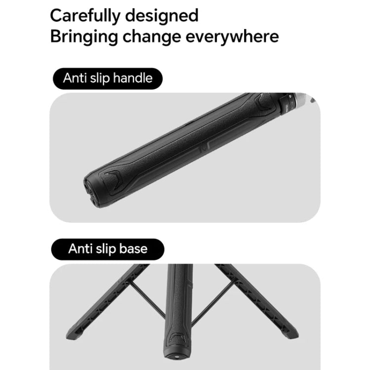 TELESIN 360 Degree Rotation 1.5m Selfie Stick Foldable Tripod For GoPro Hero / Insta360 /  DJI Osmo Action(Black)