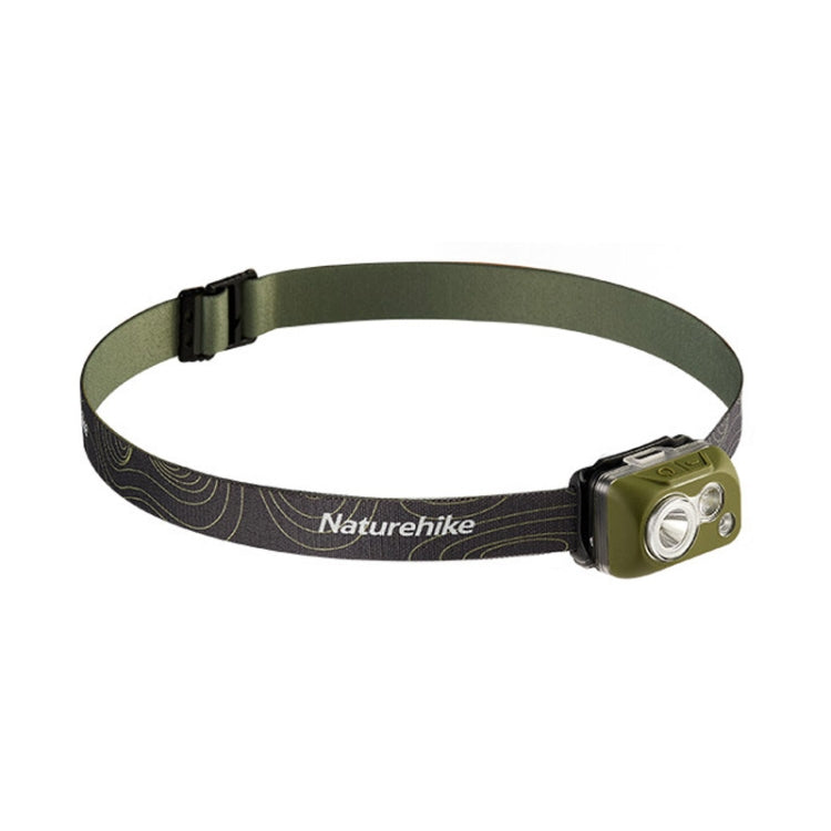 Naturehike IP68 Grade Waterproof Headlamp Outdoor Hiking Mountaineering Strong Light Headwear Lighting(Dark Green)