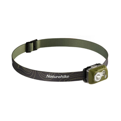 Naturehike IP68 Grade Waterproof Headlamp Outdoor Hiking Mountaineering Strong Light Headwear Lighting(Dark Green)