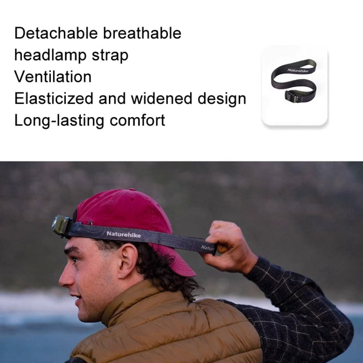 Naturehike IP68 Grade Waterproof Headlamp Outdoor Hiking Mountaineering Strong Light Headwear Lighting(Yellow)