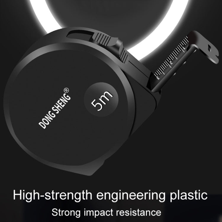 DONG GSHENG High Precision Home Use Steel Utility Scale Thickened Measuring Tape, Model: Black Gold Frosted 5m x 19mm