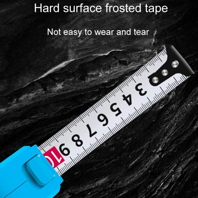 DONG GSHENG High Precision Home Use Steel Utility Scale Thickened Measuring Tape, Model: Blue Shell White Frosted 5m x 25mm