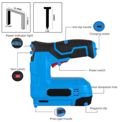 MOYI Home Outils de menuiserie électriques sans fil portables (Bleu)