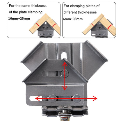 RUITOOL Woodworking Quick Splicing Positioner Stainless Steel Right Angle Fixing Clip, Model: Opening Type