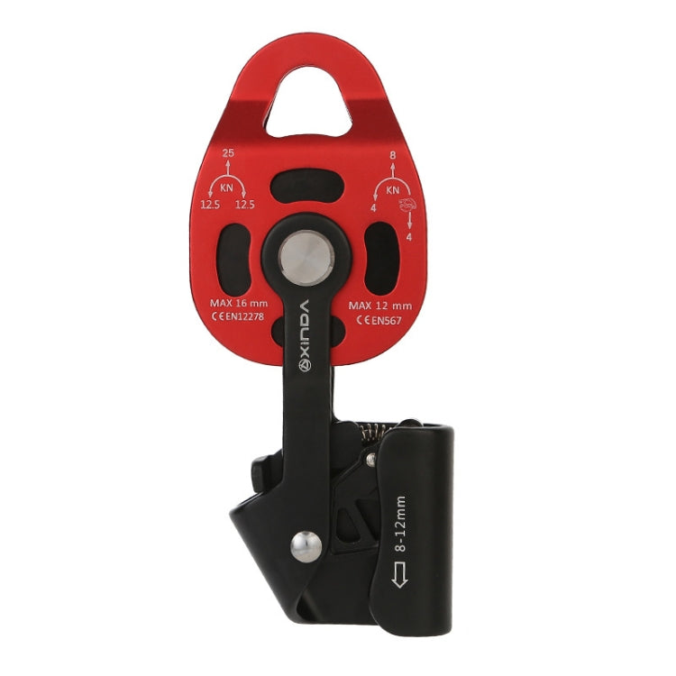 XINDA XD-8620 Treuil de levage et de traction d'objets lourds, palan à poulie, grue de sauvetage (rouge et noir)