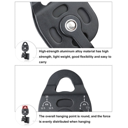 XINDA XD-8620 Palan à poulie pour lever et traîner des objets lourds, treuil de sauvetage (noir)