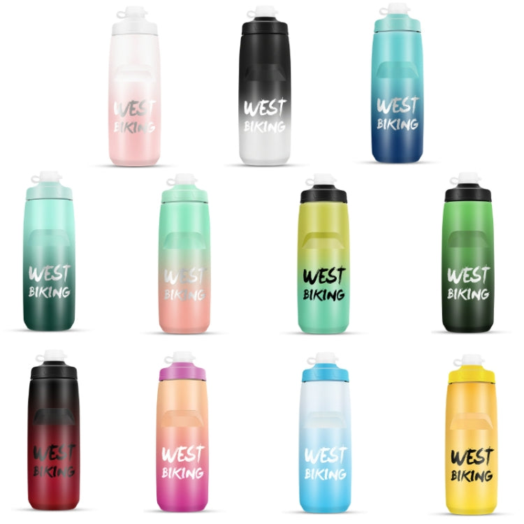 WEST BIKING Bouteille d'eau de vélo 750 ML, portable, pour cyclisme en extérieur, couleur : dégradé noir-gris
