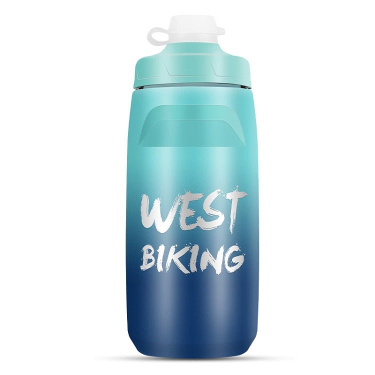WEST BIKING 620ML Bicycle Water Bottle Portable Outdoor Cycling Water Cup, Color: Blue Gradient