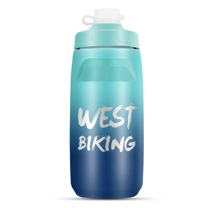 WEST BIKING 620ML Bicycle Water Bottle Portable Outdoor Cycling Water Cup, Color: Blue Gradient