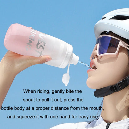 WEST BIKING 620ML Bicycle Water Bottle Portable Outdoor Cycling Water Cup, Color: Black Green Gradient
