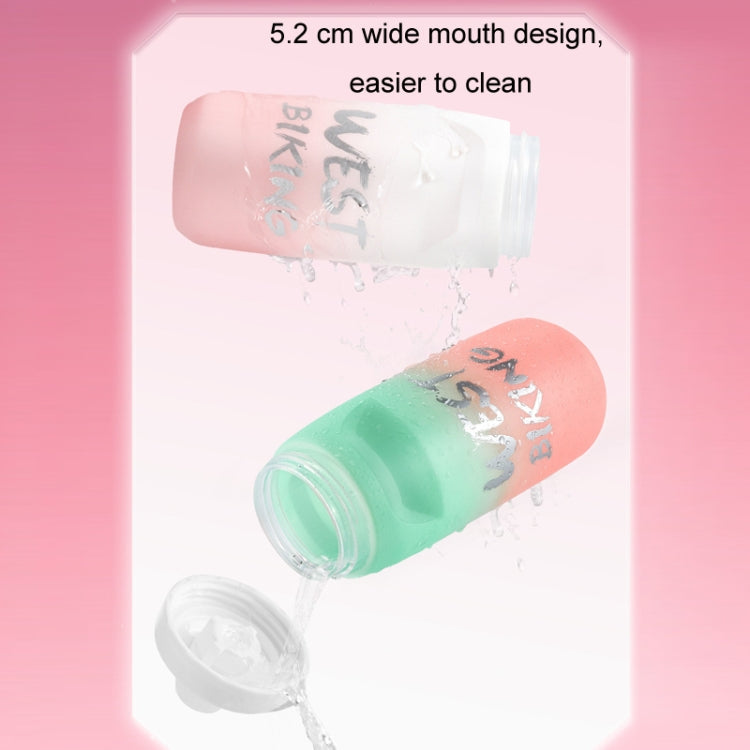 WEST BIKING 620ML Bicycle Water Bottle Portable Outdoor Cycling Water Cup, Color: Blue Gradient